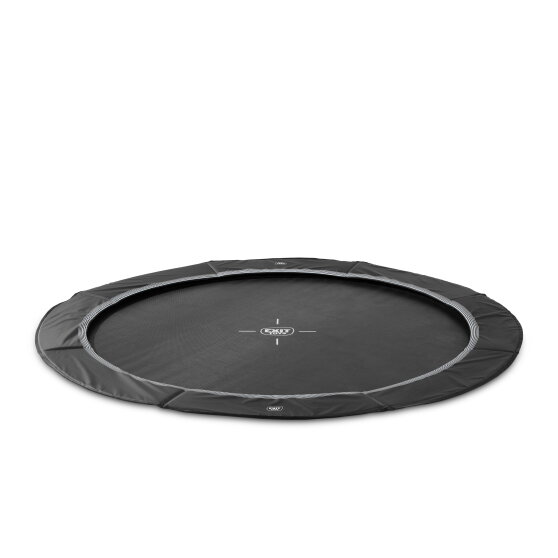 EXIT InTerra ebenerdige sports Trampolin ø427cm - schwarz