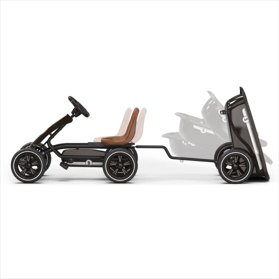 EXIT Foxy Go-Kart mit Anhänger für Kinder schwarz | ab 2 Jahren