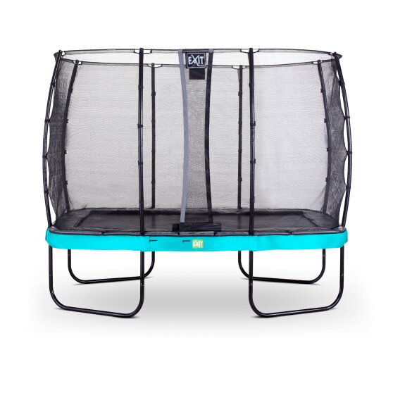 EXIT Elegant Trampolin 214x366cm mit Economy Sicherheitsnetz - blau