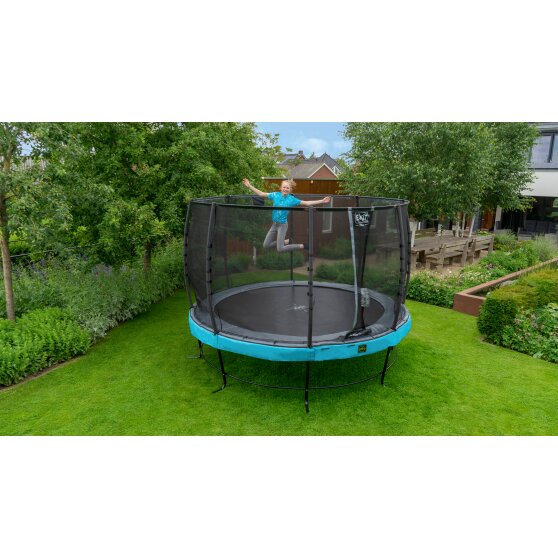 EXIT Elegant Trampolin ø366cm mit Economy Sicherheitsnetz - blau