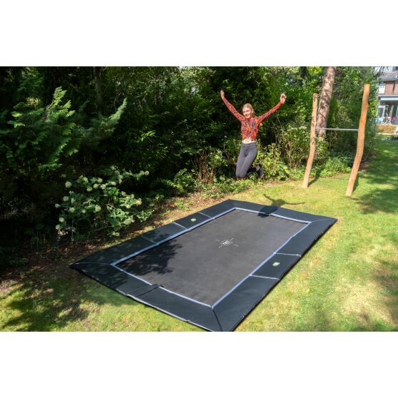 EXIT Dynamic ebenerdiges sports Trampolin 305x519cm - schwarz