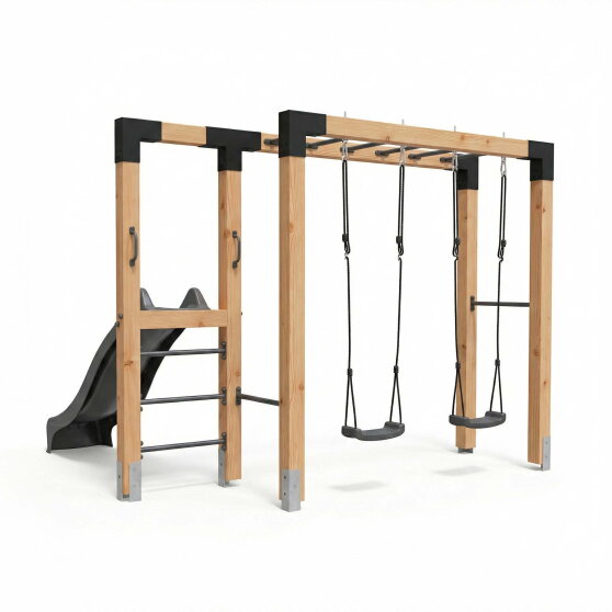 EXIT Linea Robust 110 Monkeybar mit Doppelschaukel und Rutsche
