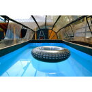 EXIT Stone Pool 400x200x100cm mit Sandfilterpumpe und Abdeckung - grau