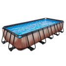 EXIT Pool Wood 540x250cm ohne Filterpumpe und Leiter - braun