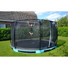 EXIT Elegant Premium Inground-Trampolin ø427cm mit Deluxe Sicherheitsnetz - blau