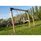 EXIT Linea 85 doppelte Holzschaukel mit Reckstange | Douglas-Holz