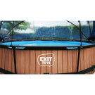 EXIT Wood Pool ø360x76cm mit Filterpumpe und Abdeckung - braun