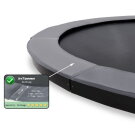 EXIT InTerra ebenerdige Trampolin ø427cm - grau