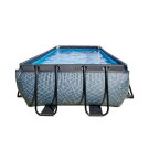 EXIT Stone Pool 400x200x100cm mit Filterpumpe - grau