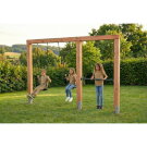 EXIT Linea Massiv 140 doppelte Holzschaukel mit Reckstange