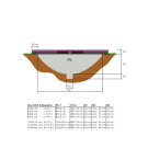 EXIT Silhouette Bodentrampolin 214x305cm - rosa