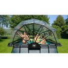 EXIT Stone Pool 540x250x122cm mit Sandfilterpumpe und Abdeckung - grau
