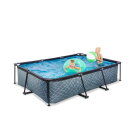 EXIT Stone Pool 300x200x65cm mit Filterpumpe - grau