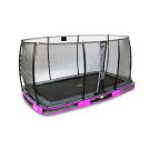 EXIT Elegant Inground-Trampolin 214x366cm mit Economy Sicherheitsnetz - lila