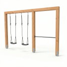 EXIT Linea Massiv 140 Doppelschaukel mit Reckstange