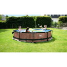 EXIT Wood Pool ø360x76cm mit Filterpumpe - braun