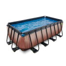 EXIT Wood Pool 400x200x122cm ohne Pumpe und Leiter - braun