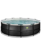 EXIT Black Leather Pool &oslash;488x122cm mit Filterpumpe - schwarz