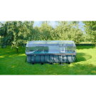 EXIT Stone Pool 540x250x122cm mit Sandfilterpumpe und Abdeckung und Wärmepumpe - grau