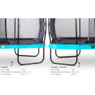 EXIT Elegant Trampolin 214x366cm mit Economy Sicherheitsnetz - blau