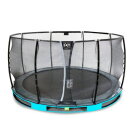 EXIT Elegant Premium Inground-Trampolin ø427cm mit Deluxe Sicherheitsnetz - blau