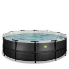 EXIT Black Leather Pool ø450x122cm ohne Pumpe und Leiter - schwarz