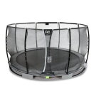 EXIT Elegant Premium Inground-Trampolin ø366cm mit Deluxe Sicherheitsnetz - grau