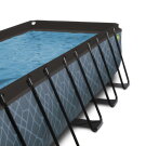 EXIT Stone Pool 540x250x100cm mit Sandfilterpumpe und Abdeckung - grau