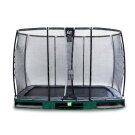EXIT Elegant Premium Inground-Trampolin 214x366cm mit Deluxe Sicherheitsnetz - grün