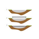 EXIT InTerra ebenerdiges Trampolin 244x427cm mit Sicherheitsnetz - grau