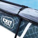 EXIT Stone Pool 300x200x65cm mit Filterpumpe und Abdeckung - grau