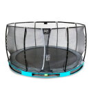 EXIT Elegant Premium Inground-Trampolin ø366cm mit Deluxe Sicherheitsnetz - blau