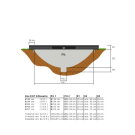 EXIT Silhouette Bodentrampolin ø183cm - schwarz