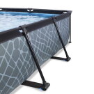 EXIT Stone Pool 300x200x65cm mit Filterpumpe - grau