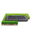 EXIT Supreme Bodentrampolin 214x366cm - schwarz