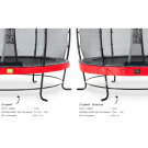 EXIT Elegant Premium Trampolin ø305cm mit Deluxe Sicherheitsnetz - rot