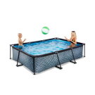 EXIT Stone Pool 300x200x65cm mit Filterpumpe - grau