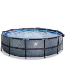 EXIT Stone Pool ø488x122cm ohne Pumpe und Leiter - grau