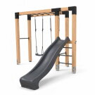 EXIT Linea Robust 110 Holz-Monkeybar mit Doppelschaukel und Rutsche