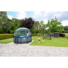 EXIT Stone Pool ø360x122cm mit Sandfilterpumpe und Abdeckung - grau
