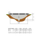 EXIT Elegant Inground-Trampolin ø305cm mit Economy Sicherheitsnetz - grau