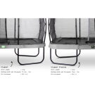 EXIT Elegant Premium Trampolin 214x366cm mit Deluxe Sicherheitsnetz - grau