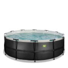 EXIT Black Leather Pool &oslash;427x122cm mit Sandfilterpumpe - schwarz