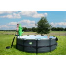 EXIT Stone Pool &oslash;450x122cm mit Filterpumpe - grau