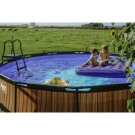 EXIT Wood Pool &oslash;427x122cm mit Sandfilterpumpe - braun