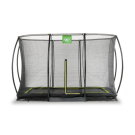 EXIT Silhouette Bodentrampolin 214x305cm mit Sicherheitsnetz - schwarz