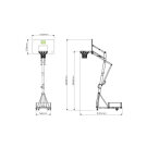 EXIT Galaxy versetzbarer Basketballkorb auf R&auml;dernmit Dunkring - gr&uuml;n/schwarz