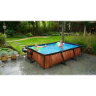EXIT Wood Pool 300x200x65cm mit Filterpumpe - braun