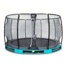 EXIT Elegant Premium Inground-Trampolin ø366cm mit Deluxe Sicherheitsnetz - blau