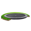 EXIT InTerra ebenerdige Trampolin ø427cm - grau